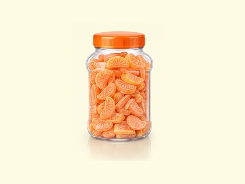 Orange Slice Jelly Candy Jar