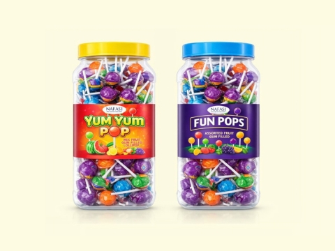 Yum Yum Pop & Fun Pops Jar Lollipops